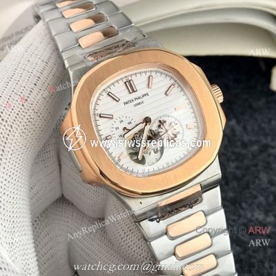 High End Patek Philippe Nautilus White Face Tourbillon Copy Watch For Men