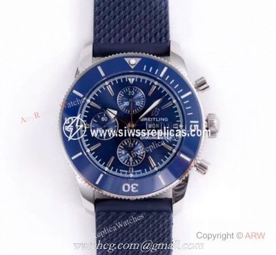 GB factory Breitling SuperOcean Heritage II day-date Replica Watch Blue Dial
