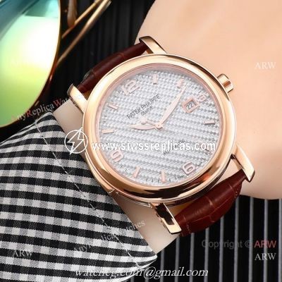 New Style Patek Philippe Calatrava Gray Dial Rose Gold Watches