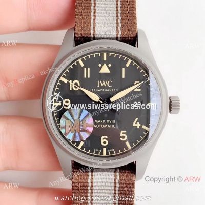 (M+) Swiss IWC Mark XVIII Replica Watch Titanium Nylon Strap