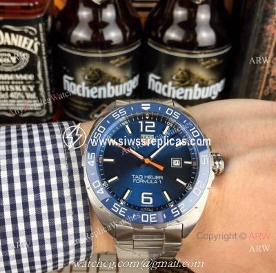 Replica TAG Heuer F1 Formula 1 Calibre 5 Men Watch Stainless Steel Blue Ceramic