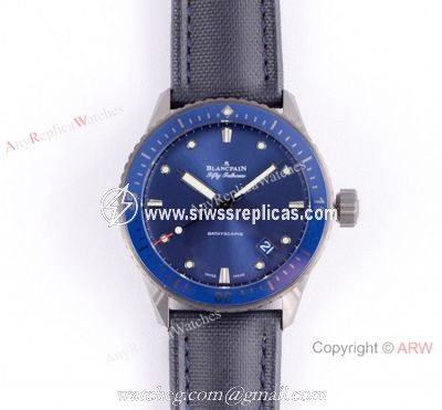 ZF Best 1:1 Replica Blancpain Fifty Fathoms Bathyscaphe Cal.1315 Watch Ceramic Blue Bezel