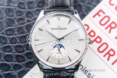 Swiss Copy Jaeger-LeCoultre Master Ultra Thin Moon Watch 39mm SS Silver Face
