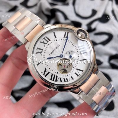 Ballon Bleu de Cartier 82S5 Replica Watch Two Tone Rose Gold Swiss Quality