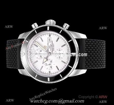 Swiss Grade Breitling Superocean Heritage Copy Watch SS White Dial