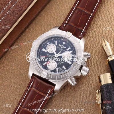 New Copy Breitling Avenger seawolf Chronograph Watch SS Black Dial