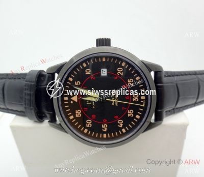 Replica IWC Mark XVIII 40mm Watch Black Case Orange Markers