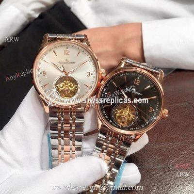 Best Copy Jaeger-LeCoultre Two Tone Rose Gold Tourbillon Watch 42mm