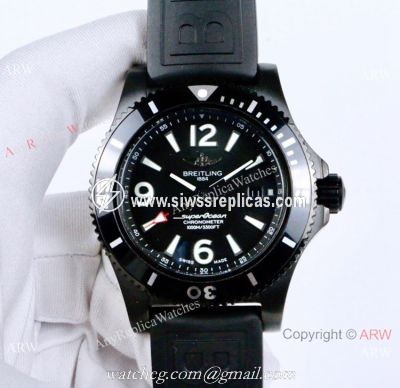 New Fake Breitling Superocean II Blacksteel Rubber Strap Watches