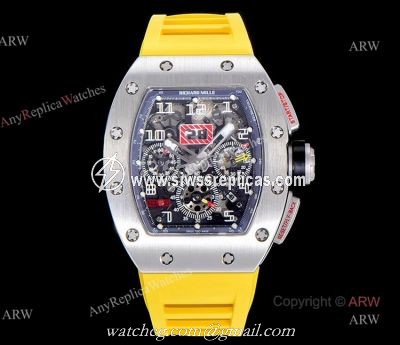 KV Factory Replica Richard Mille RM011-FM Black Kite Flyback Chronograph Watch