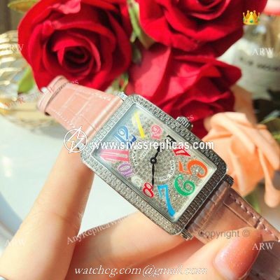 Replica Franck Muller Long Island Color Dreams Watch Diamond Case