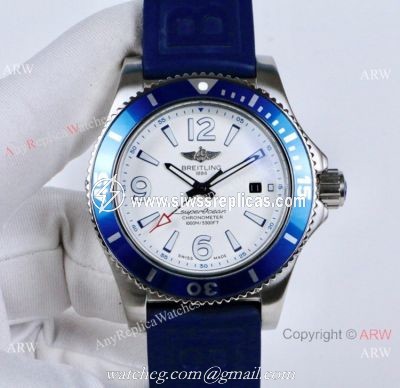 New Breitling Superocean II Watches White Dial Blue Bezel