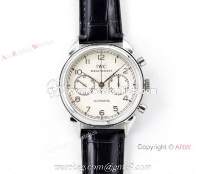Super Clone IWC Schaffhausen Portugieser SS White Face Men Watch SWISS 7750