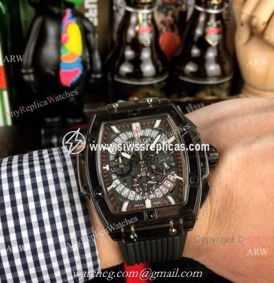 Fake Hublot Geneve Big Bang Black Unico Sapphire VK Chronograph Watch