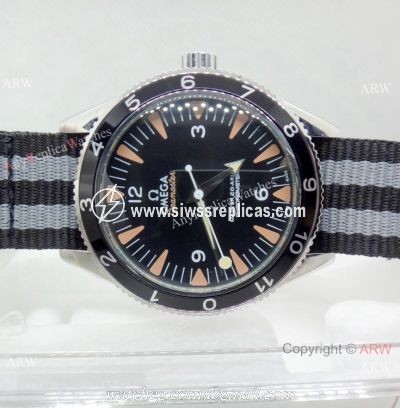 Omega Seamaster 300 Spectre Watch Replica Nato Strap Stainless Steel Case