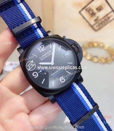 New Copy Panerai Luminor Marina Nato Strap Black Case Watches