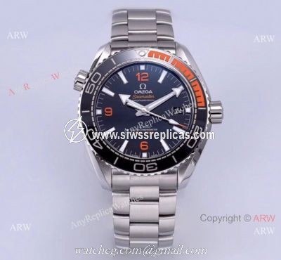 (VSF)Omega Seamaster Super Clone Planet Ocean 600M Watch Black and Orange Ceramic Bezel