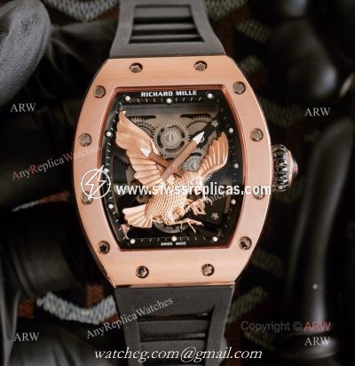 High Quality Replica Rose Gold Richard Mille Eagle Watch For Men Ref RM 57-05