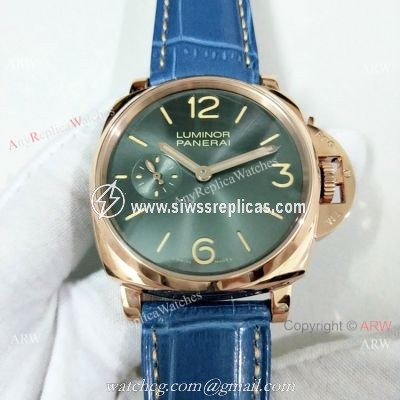 Copy Panerai Luminor Due PAM00677 Gray Dial Rose Gold Watch 42mm
