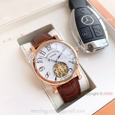 Clone Franck Muller Geneve Tourbillon Rose Gold Men Watch 42mm