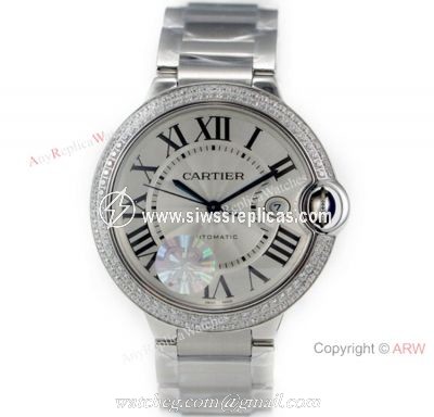 (CR) Swiss Grade Ballon Bleu de Cartier Watch Copy Stainless Steel 42mm