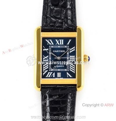 (ER) Cartier Tank Solo W5200027 Automatic Black Roman Dial Watches Super Clone