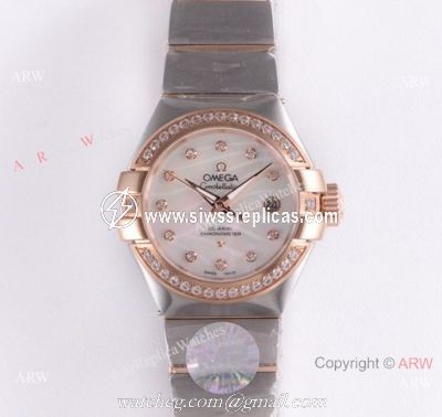 Omega Constellation 2-Tone Rose Gold 8521 Watch Super Clone