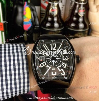 Copy Franck Muller Vanguard All Black Watch High Quality Watches