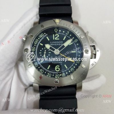 2019 Replica Panerai Submersible Rubber Strap PAM193 Watch Green Markers
