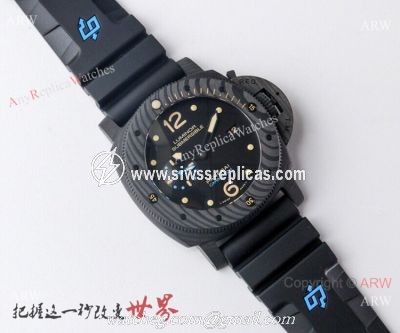 1:1 Best Edition Swiss Panerai Luminor 1950 Submersible Carbon Watch VS Factory