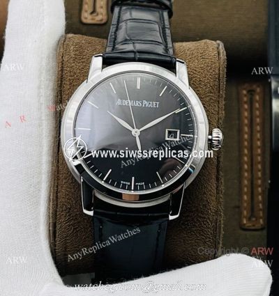 New 2021! Swiss Grade 1 Audemars Piguet Jules Audemars Watch 3120 Movement Black Dial