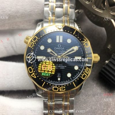 GB Factory Omega Diver 300M James Bond Watch Replica with Omega 8800 Movement