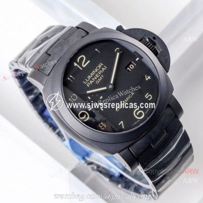 (VS) Swiss Replica Luminor 1950 44 GMT Ceramica Panerai Bracelet PAM438