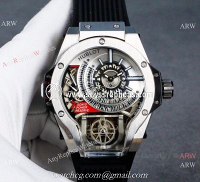 Swiss Quality Hublot Tourbillon Skeleton MP-09 Tourbillon Bi-Axis Silver Watches