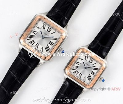 Swiss Grade One Cartier Santos-Dumont Couple Wrist / New Cartier Watches