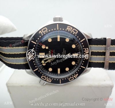 VS Factory Omega Seamaster 007 James Bond &8216;NO TIME TO DIE Watch Nylon Strap