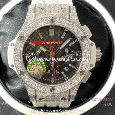 Swiss Hublot LUNA ROSSA Replica Watch Diamond Case 7750 Movement