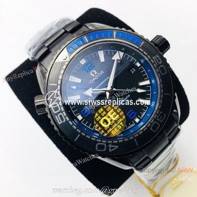 OE Factory Omega Seamaster Super Clone watch Omega Planet Ocean Deep Black 600m Blue inner Watch