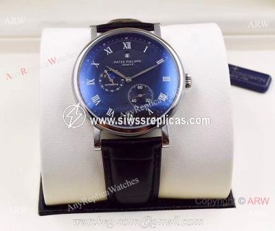 2019 Replica Patek Philippe Moon Phase SS Black Dial Watch