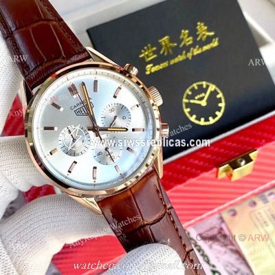 High Quality Copy Tag Heuer Carrera Rose Gold Watches Men