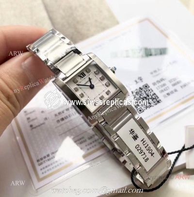 Swiss Quality Copy Cartier Tank Francaise CC 708 177 Lady watch Diamond Markers