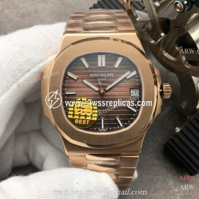 Swiss Copy Patek Philippe Nautilus GB Factory CAL.324 Watch Rose Gold 40mm