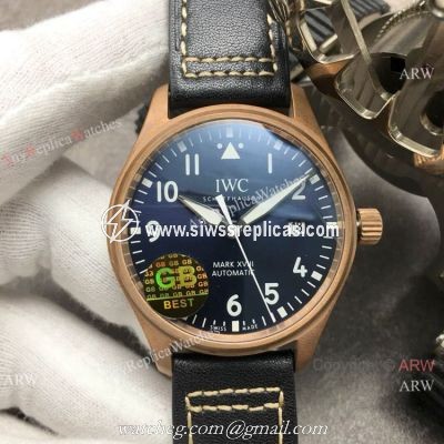 Super Clone IWC Big Pilots Spitfire Bronze Watch Blue Dial