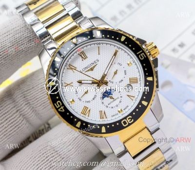 Longines HydroConquest 2-Tone Black Bezel Watches New Replica