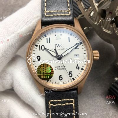 Swiss Grade Copy IWC Big Pilots Spitfire Bronze White Dial Watch