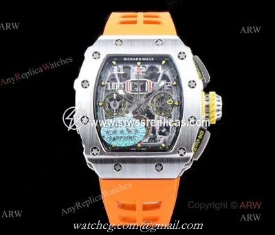 KV Factory Replica Richard Mille Orange Watch Best Fake Richard Mille RM11-03 Watches For Sale