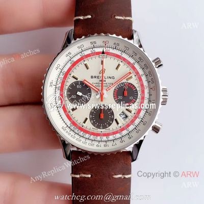 Swiss Grade Breitling Navitimer B01 TWA Limited Edition White Dial Watch A7750 Movement