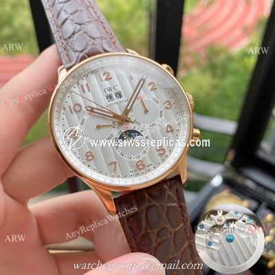 Wholesale Copy IWC Portuguese Moonphase Rose Gold Watches
