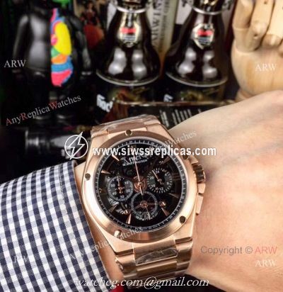 Fake IWC Aquatimer Chronograph Rose Gold Men Watches 42mm