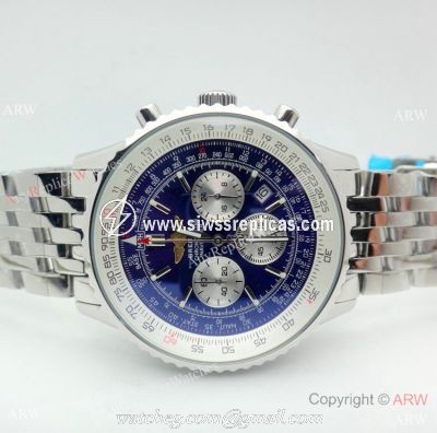 Breitling Navitimer 46MM Watch Stainless Steel Blue Chronograph Dial
